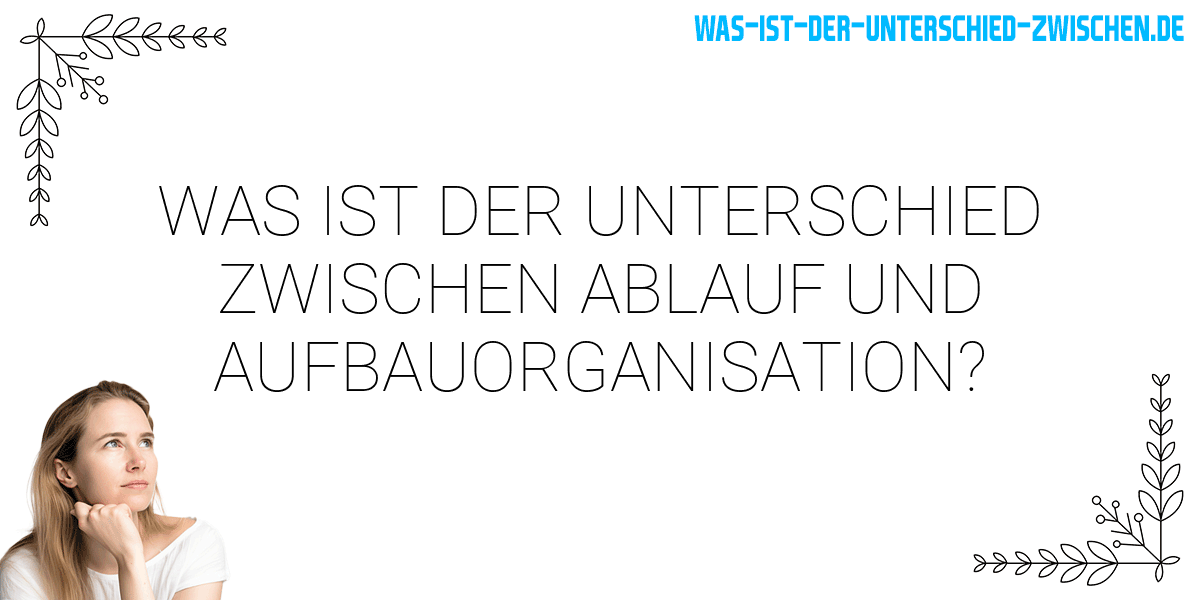 Was ist der Unterschied zwischen ablauf und aufbauorganisation?