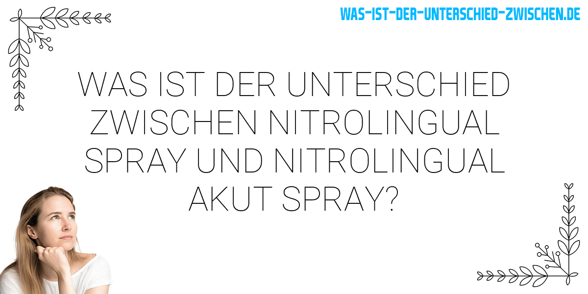 Was ist der Unterschied zwischen nitrolingual spray und nitrolingual akut spray?