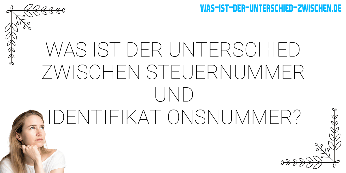 Was ist der Unterschied zwischen steuernummer und identifikationsnummer?